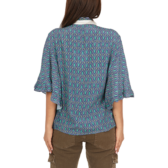 Elmas Phil Blouse Women size L Dark Blue - Picture 5 of 5